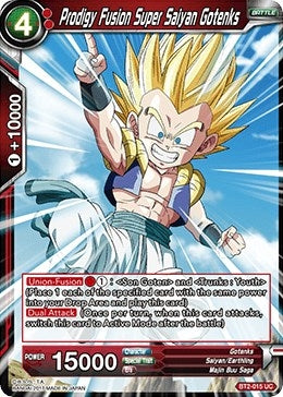 Image for Prodigy Fusion Super Saiyan Gotenks (Union Force) (BT2-015) - Dragon Ball Super: Masters
