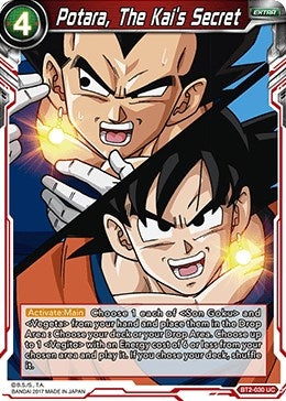 Image for Potara, The Kai's Secret (Union Force) (BT2-030) - Dragon Ball Super: Masters