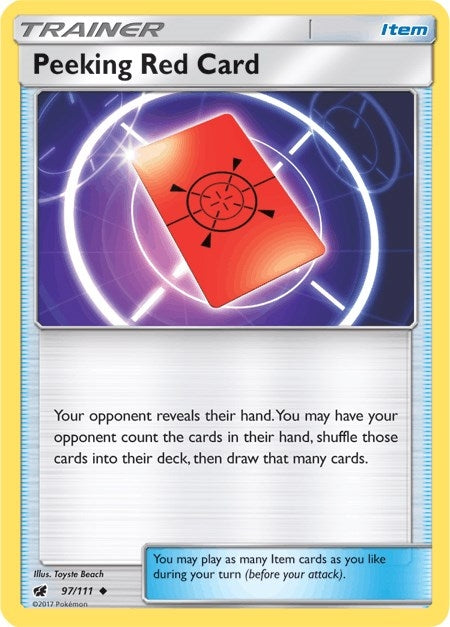 Image for Peeking Red Card (SM - Crimson Invasion) (97/111) - Pokemon