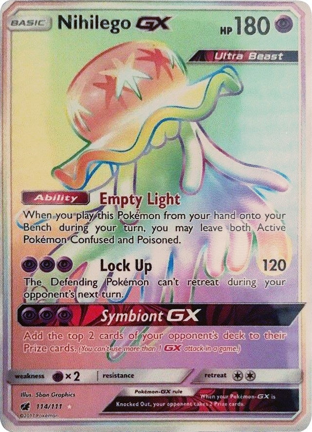 Image for Nihilego GX (Secret) (SM - Crimson Invasion) (114/111) - Pokemon