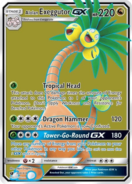 Image for Alolan Exeggutor GX (Full Art) (SM - Crimson Invasion) (107/111) - Pokemon