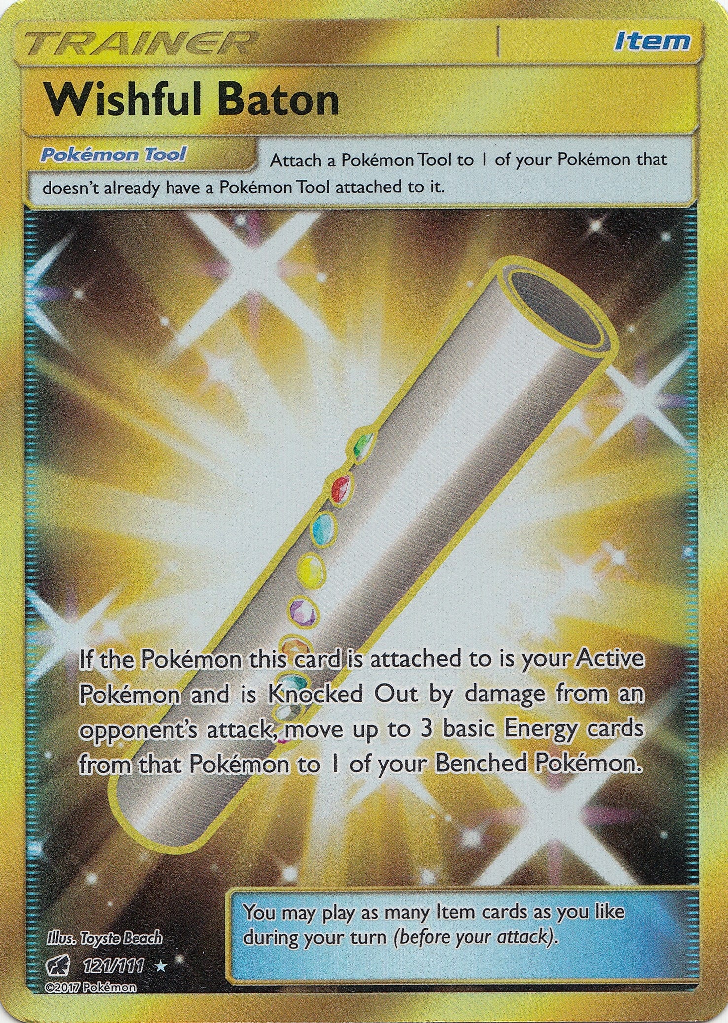Image for Wishful Baton (Secret) (SM - Crimson Invasion) (121/111) - Pokemon