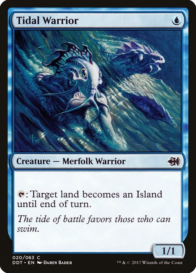 Image for Tidal Warrior (Duel Decks: Merfolk vs. Goblins) (20) - Magic: The Gathering