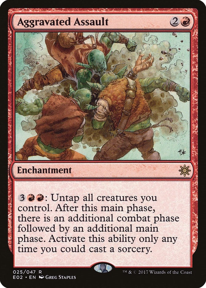 Image for Aggravated Assault (Explorers of Ixalan) (25) - Magic: The Gathering
