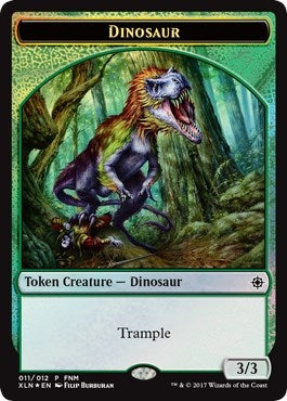 Image for Dinosaur // Treasure Double-Sided Token (FNM Promos) (11) - Magic: The Gathering