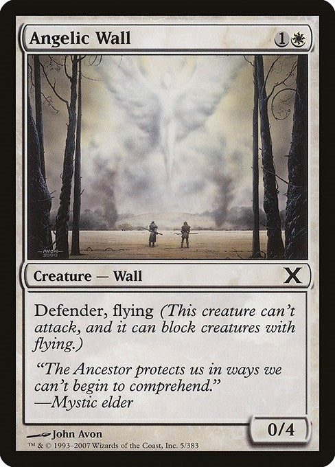 Image for Angelic Wall (10th Edition) (5) - Magic: The Gathering