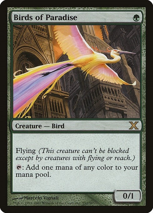 Image for Birds of Paradise (10th Edition) (252) - Magic: The Gathering