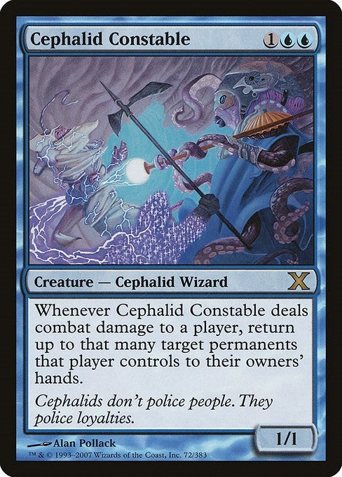 Image for Cephalid Constable (10th Edition) (72) - Magic: The Gathering