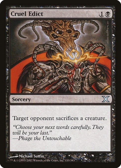 Image for Cruel Edict (10th Edition) (133) - Magic: The Gathering
