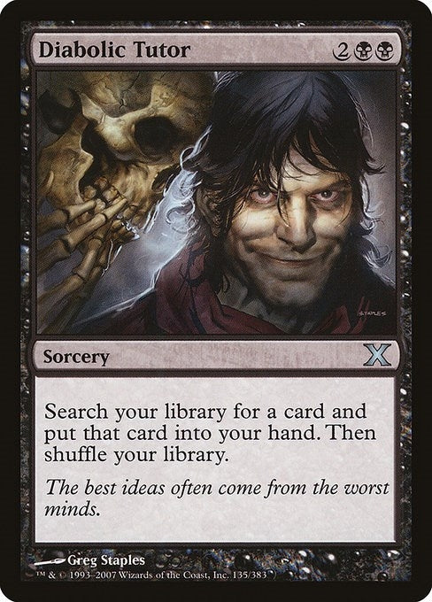 Image for Diabolic Tutor (10th Edition) (135) - Magic: The Gathering