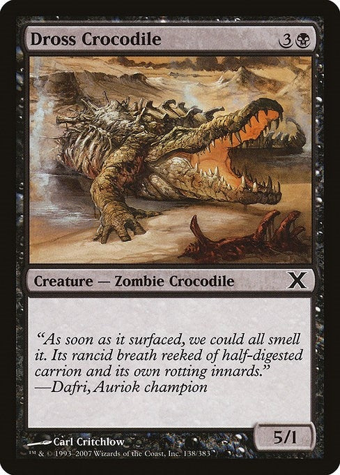 Image for Dross Crocodile (10th Edition) (138) - Magic: The Gathering