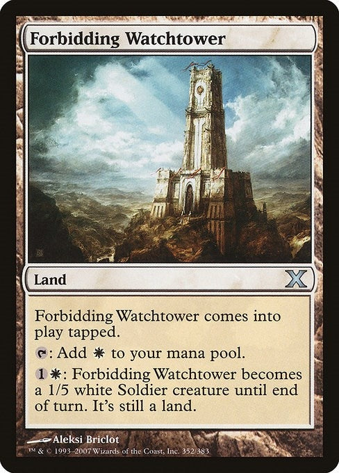 Image for Forbidding Watchtower (10th Edition) (352) - Magic: The Gathering