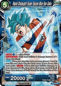 Image for Rapid Onslaught Super Saiyan Blue Son Goku (Promotion Cards) (P-022) - Dragon Ball Super: Masters