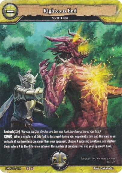 Image for Righteous End (Oath of Blood) (DB-BT02/023) - Dragoborne