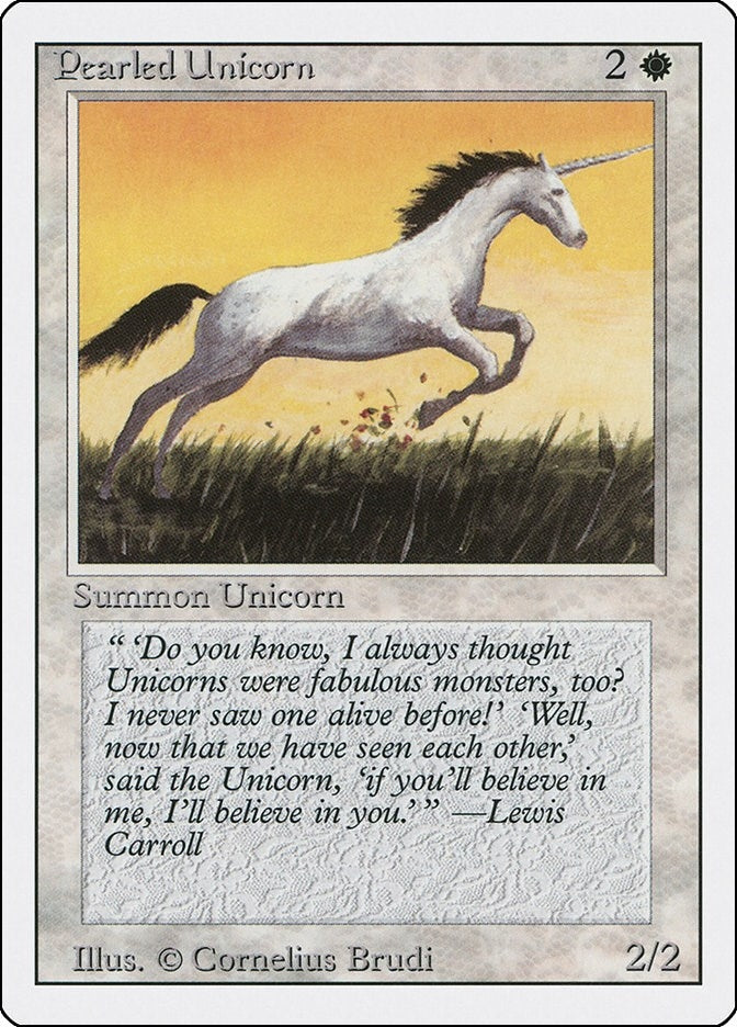 Image for Pearled Unicorn (Revised Edition) - Magic: The Gathering