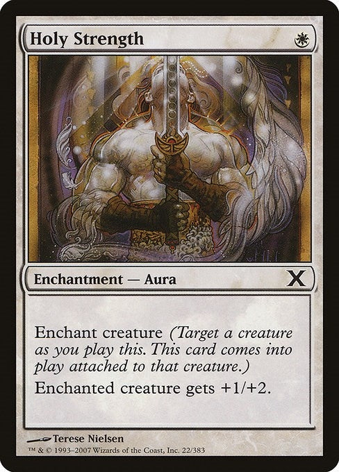 Image for Holy Strength (10th Edition) (22) - Magic: The Gathering