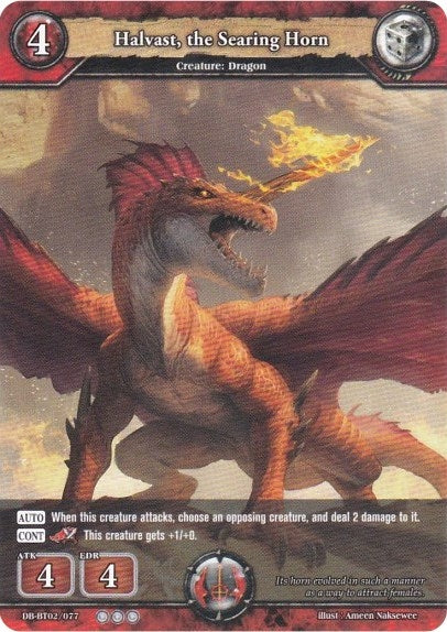 Image for Halvast, the Searing Horn (Oath of Blood) (DB-BT02/077) - Dragoborne