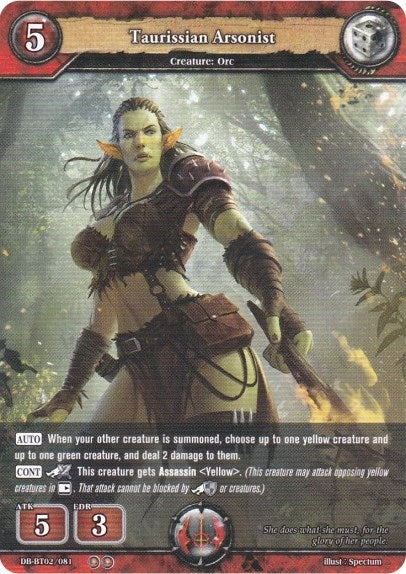 Image for Taurissian Arsonist (Oath of Blood) (DB-BT02/081) - Dragoborne