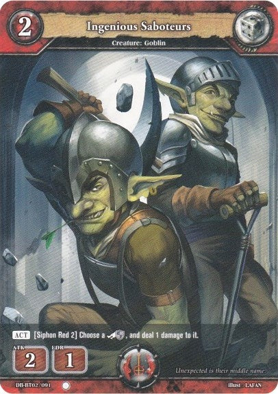 Image for Ingenious Saboteurs (Oath of Blood) (DB-BT02/091) - Dragoborne
