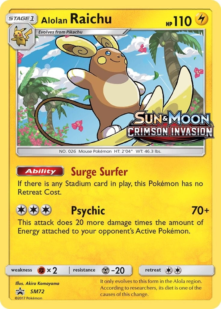 Image for Alolan Raichu - SM72 (Prerelease) (SM Promos) (SM72) - Pokemon