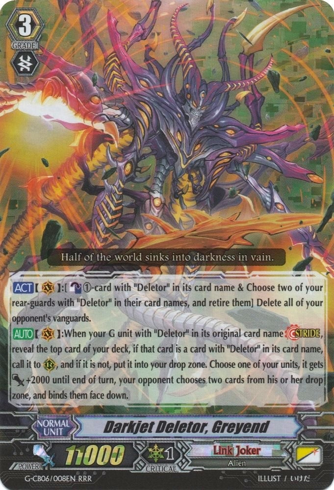 Image for Darkjet Deletor, Greyend (G-CB06: Rondeau of Chaos and Salvation) (G-CB06/008EN) - Cardfight Vanguard