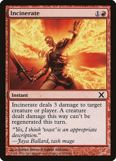 Image for Incinerate (10th Edition) (213) - Magic: The Gathering