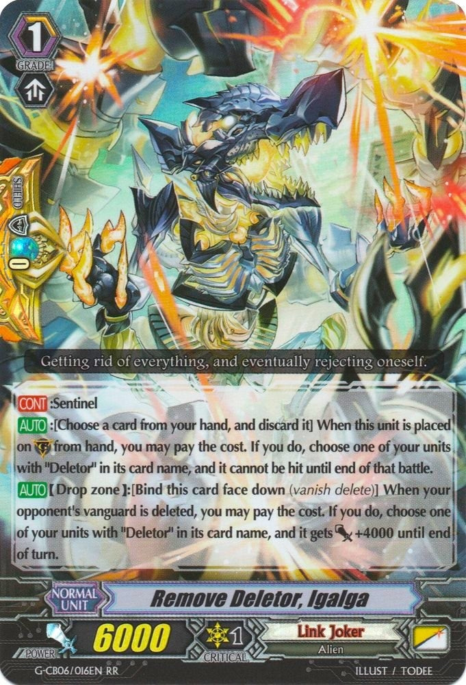 Image for Remove Deletor, Igalga (G-CB06: Rondeau of Chaos and Salvation) (G-CB06/016EN) - Cardfight Vanguard