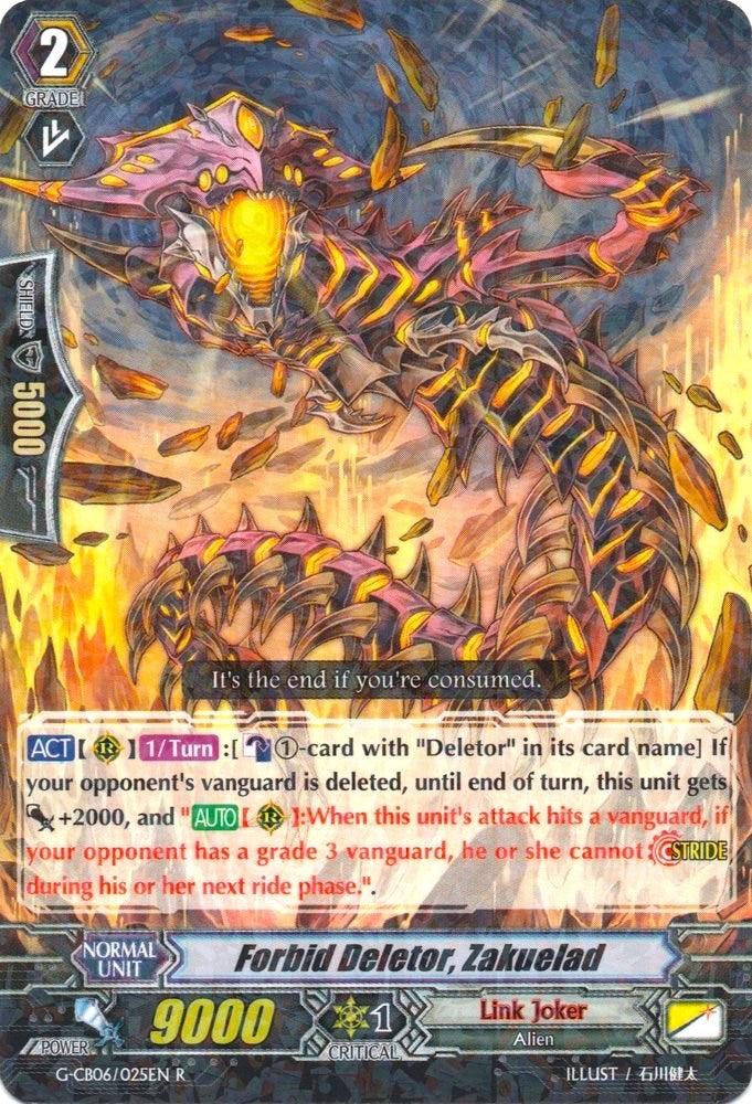 Image for Forbid Deletor, Zakuelad (G-CB06: Rondeau of Chaos and Salvation) (G-CB06/025EN) - Cardfight Vanguard