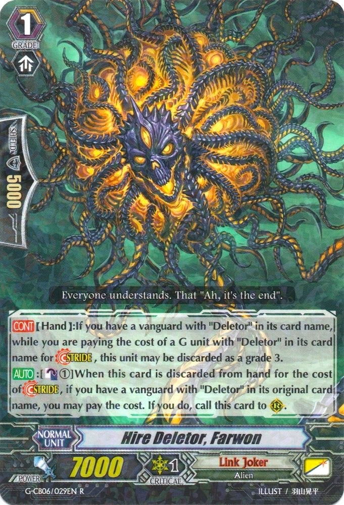 Image for Hire Deletor, Farwon (G-CB06: Rondeau of Chaos and Salvation) (G-CB06/029EN) - Cardfight Vanguard