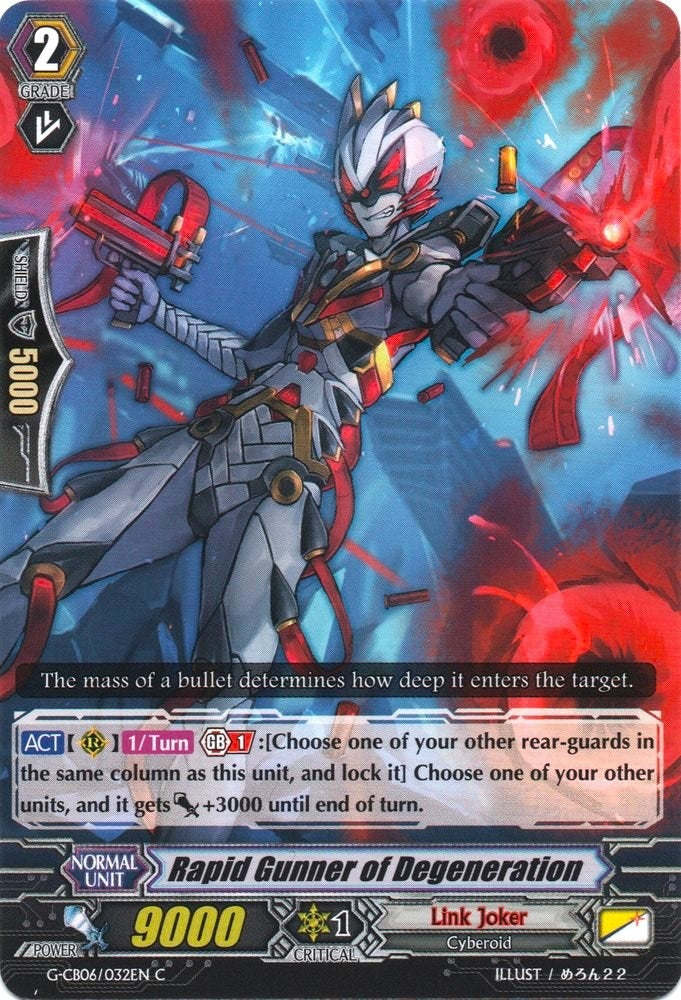 Image for Rapid Gunner of Degeneration (G-CB06: Rondeau of Chaos and Salvation) (G-CB06/032EN) - Cardfight Vanguard
