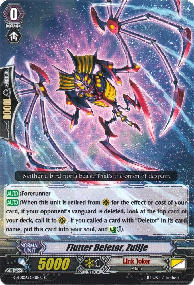 Image for Flutter Deletor, Zuiije (G-CB06: Rondeau of Chaos and Salvation) (G-CB06/038EN) - Cardfight Vanguard