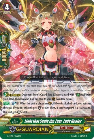 Image for Light that Seals the Tear, Lady Healer (G-TD15: Messiah Dragon of Rebirth) (G-TD15/002EN) - Cardfight Vanguard