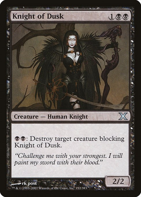 Image for Knight of Dusk (10th Edition) (152) - Magic: The Gathering