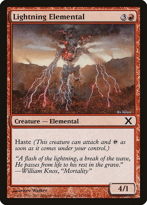 Image for Lightning Elemental (10th Edition) (217) - Magic: The Gathering
