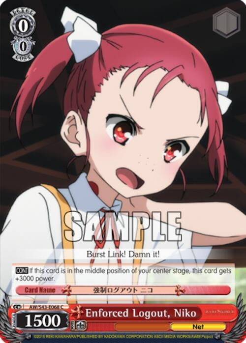 Image for Enforced Logout, Niko (Accel World -Infinite Burst-) (AW/S43-E068 C) - Weiss Schwarz