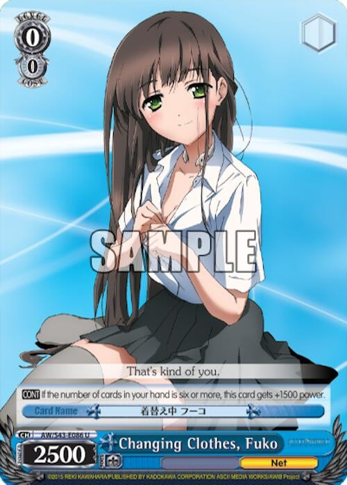 Image for Changing Clothes, Fuko (Accel World -Infinite Burst-) (AW/S43-E086 U) - Weiss Schwarz