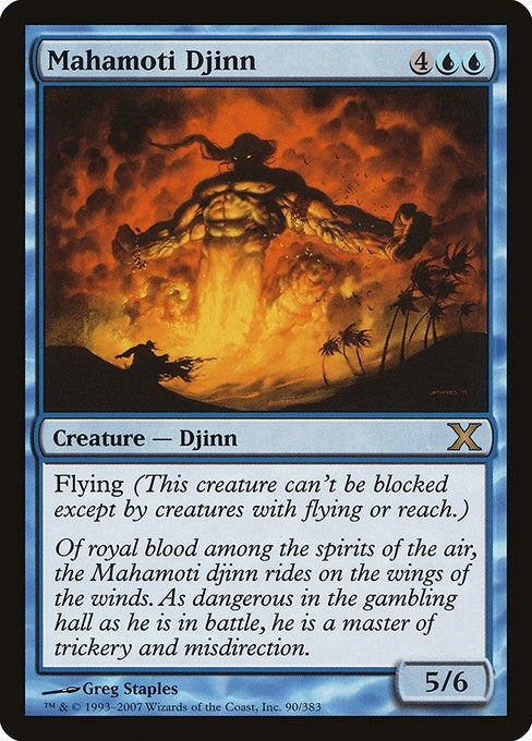 Image for Mahamoti Djinn (10th Edition) (90) - Magic: The Gathering