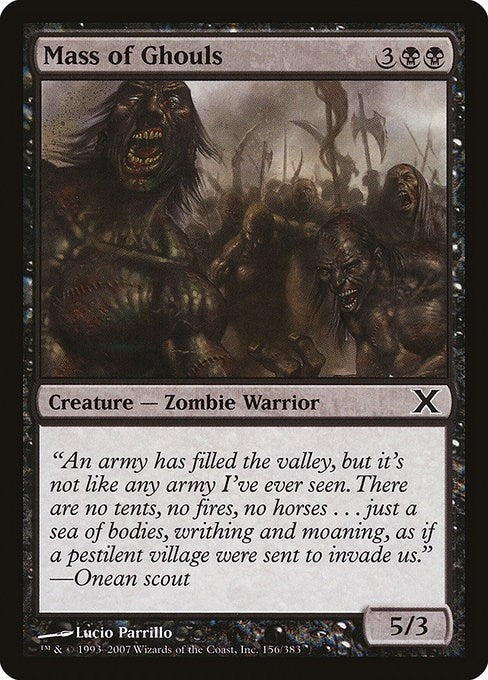 Image for Mass of Ghouls (10th Edition) (156) - Magic: The Gathering