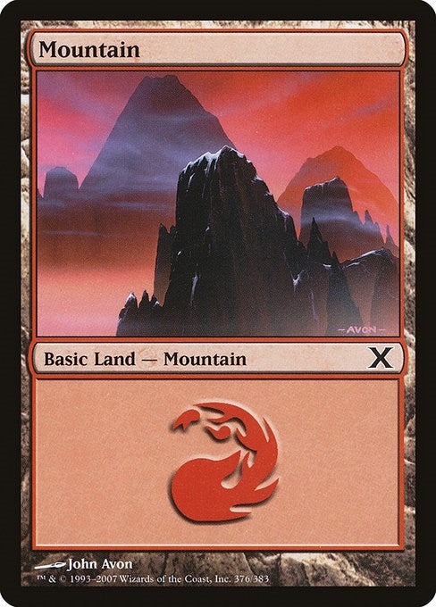 Image for Mountain (376) (10th Edition) (376) - Magic: The Gathering