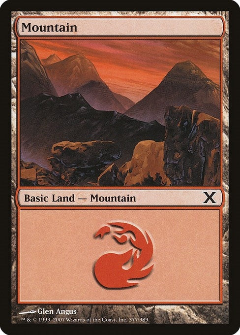 Image for Mountain (377) (10th Edition) (377) - Magic: The Gathering