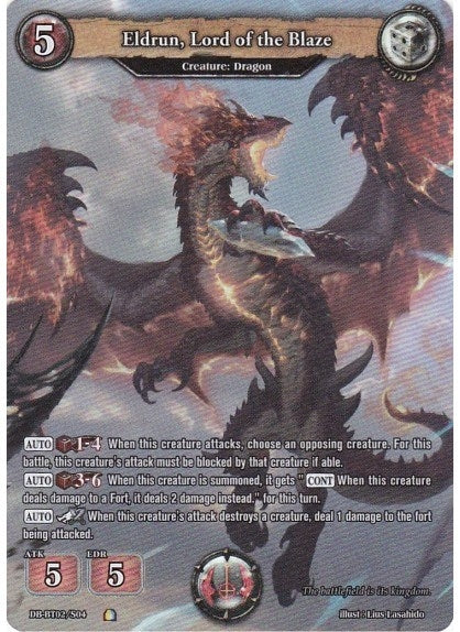 Image for Eldrun, Lord of the Blaze (Secret Rare) (Oath of Blood) (DB-BT02/S04) - Dragoborne