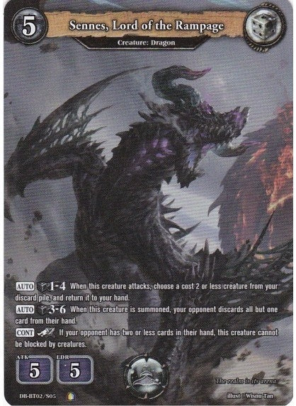 Image for Sennes, Lord of the Rampage (Secret Rare) (Oath of Blood) (DB-BT02/S05) - Dragoborne