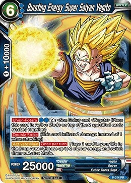 Image for Bursting Energy Super Saiyan Vegito (Non-Foil Version) (Promotion Cards) (P-014) - Dragon Ball Super: Masters