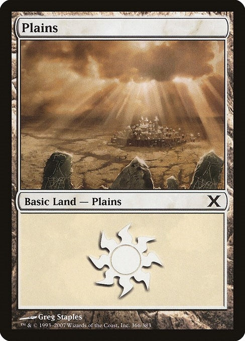 Image for Plains (366) (10th Edition) (366) - Magic: The Gathering