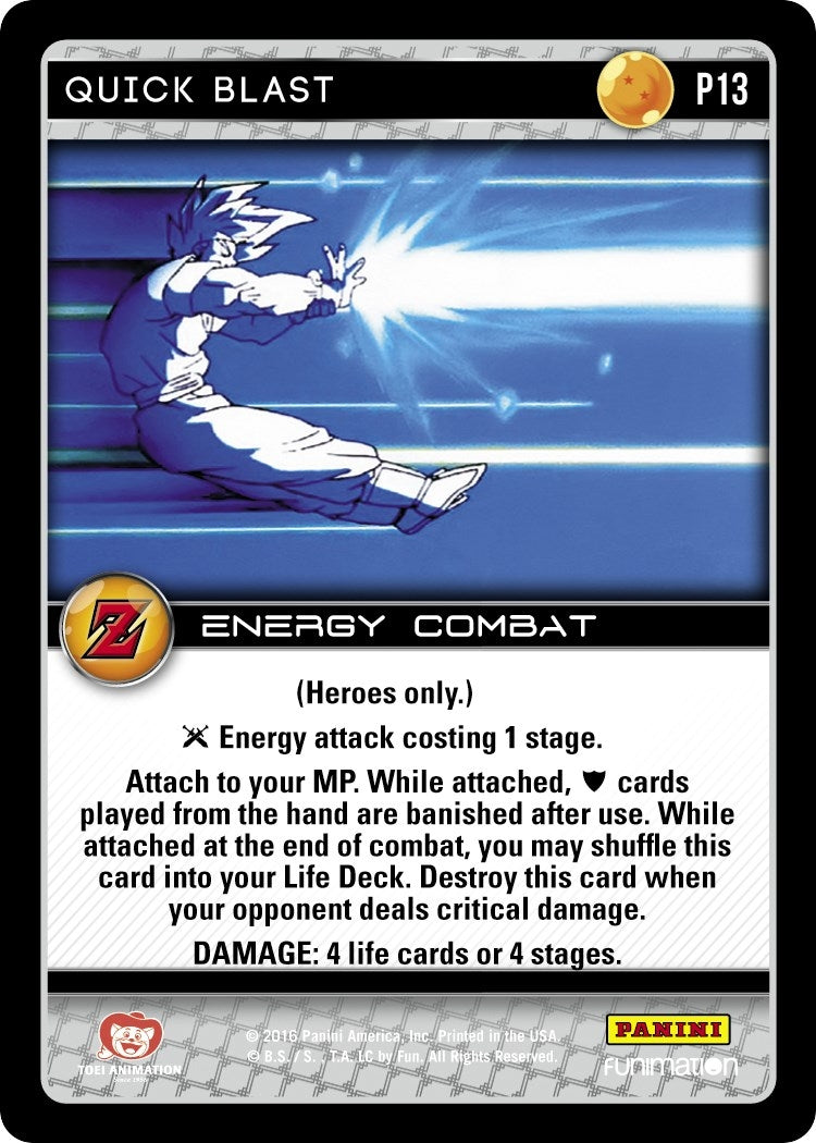 Image for Quick Blast (Awakening) (Panini Promo Cards) (P13) - Dragon Ball Z TCG