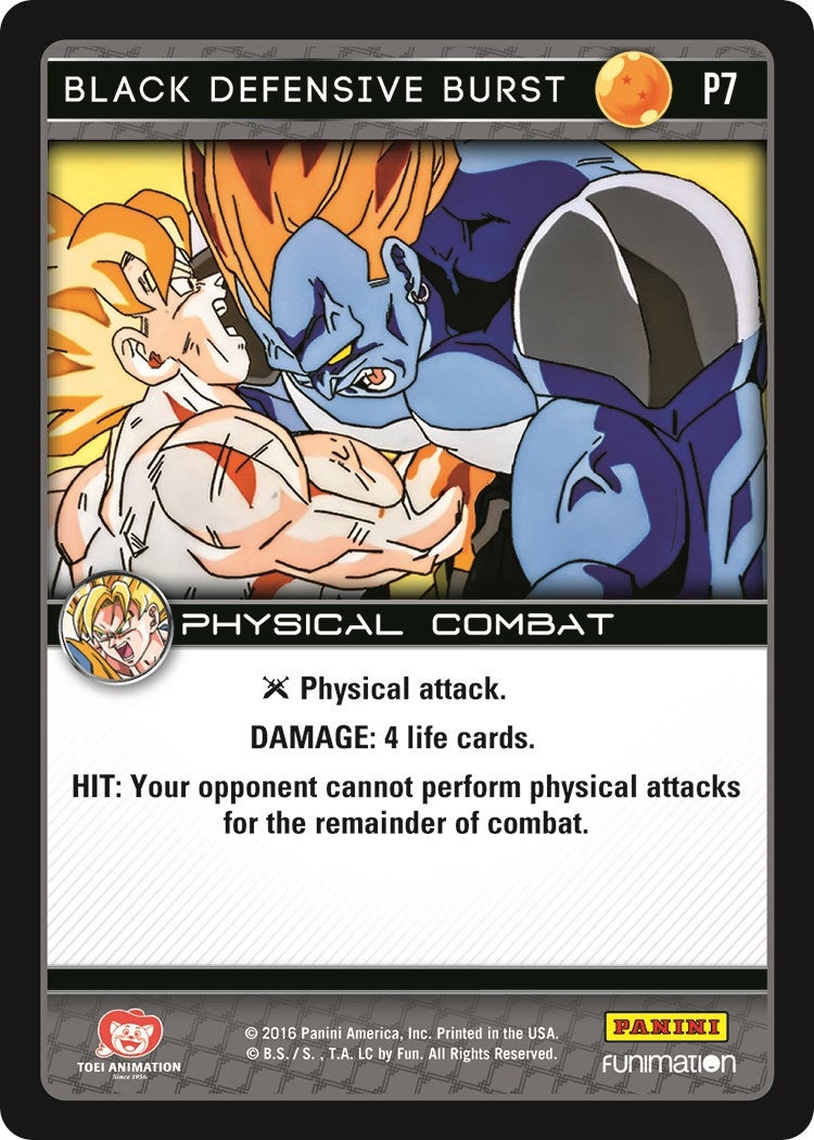 Image for Black Defensive Burst (Vengeance) (Panini Promo Cards) (P7) - Dragon Ball Z TCG