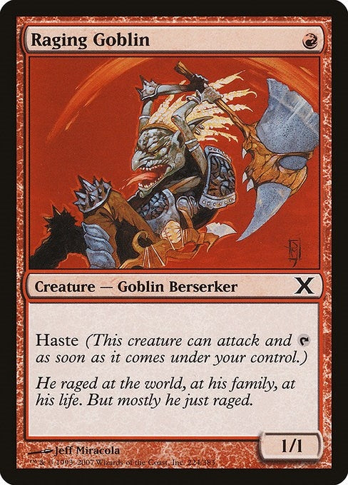 Image for Raging Goblin (10th Edition) (224) - Magic: The Gathering