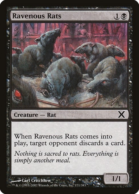 Image for Ravenous Rats (10th Edition) (171) - Magic: The Gathering