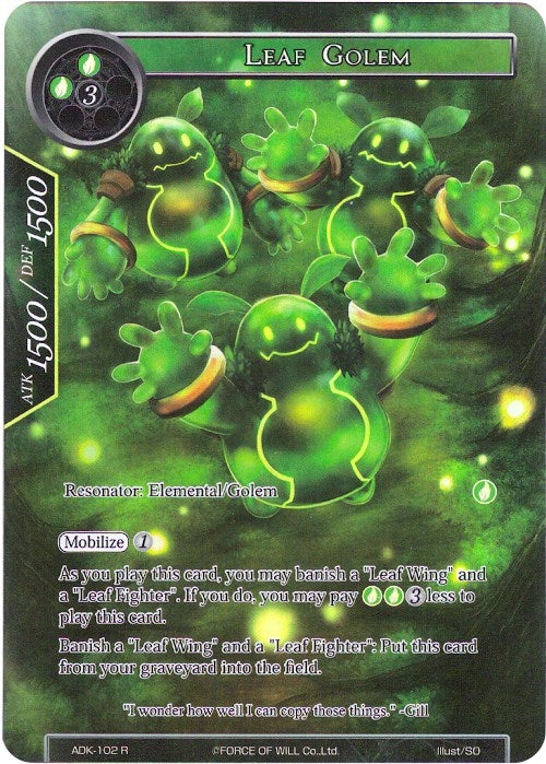 Image for Leaf Golem (Full Art) (Advent of the Demon King) (ADK-102) - Force of Will