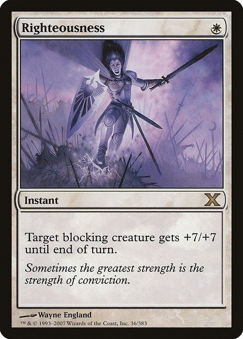 Image for Righteousness (10th Edition) (36) - Magic: The Gathering